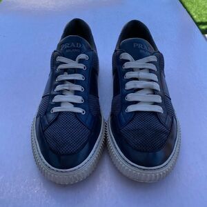 PRADA Milano Navy/White Sneakers Size 10